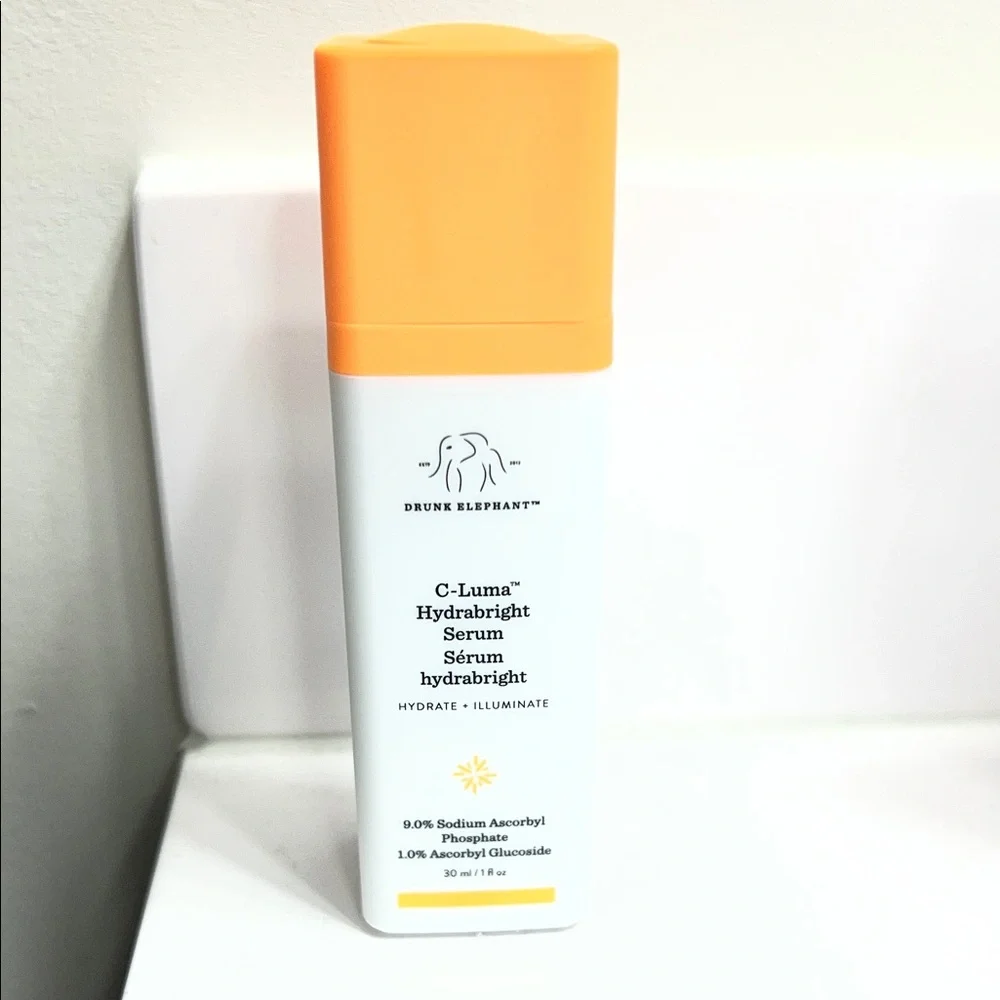 Drunk Elephant C-Luma Hydrabright Serum - Orange and White